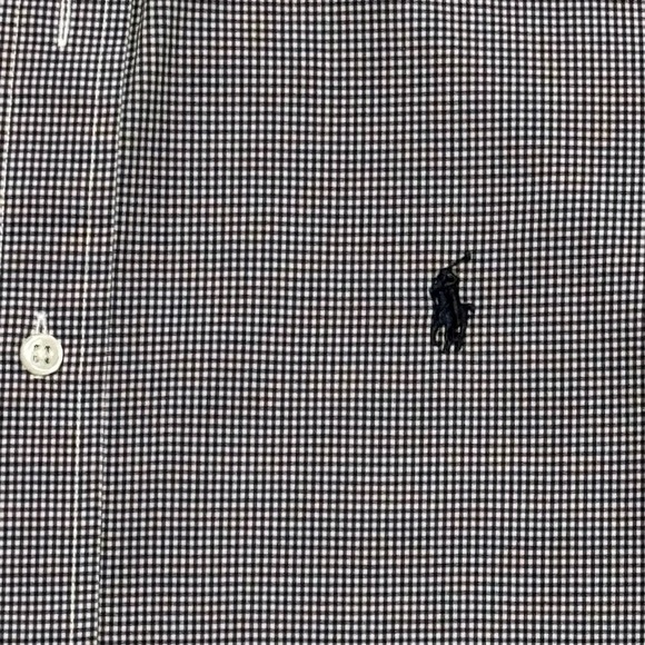 Ralph Lauren Men Classic Fit Gingham Cotton Long Sleeves Casual Shirt Size Large - Picture 8 of 14